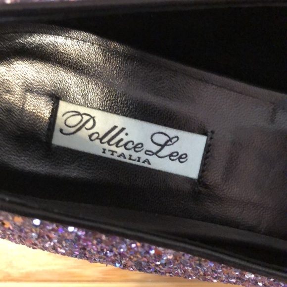 NEW POLLICE LEE BEATRICE SLIPPERS Light Pink Glitter Size 39.5 - Picture 5 of 8